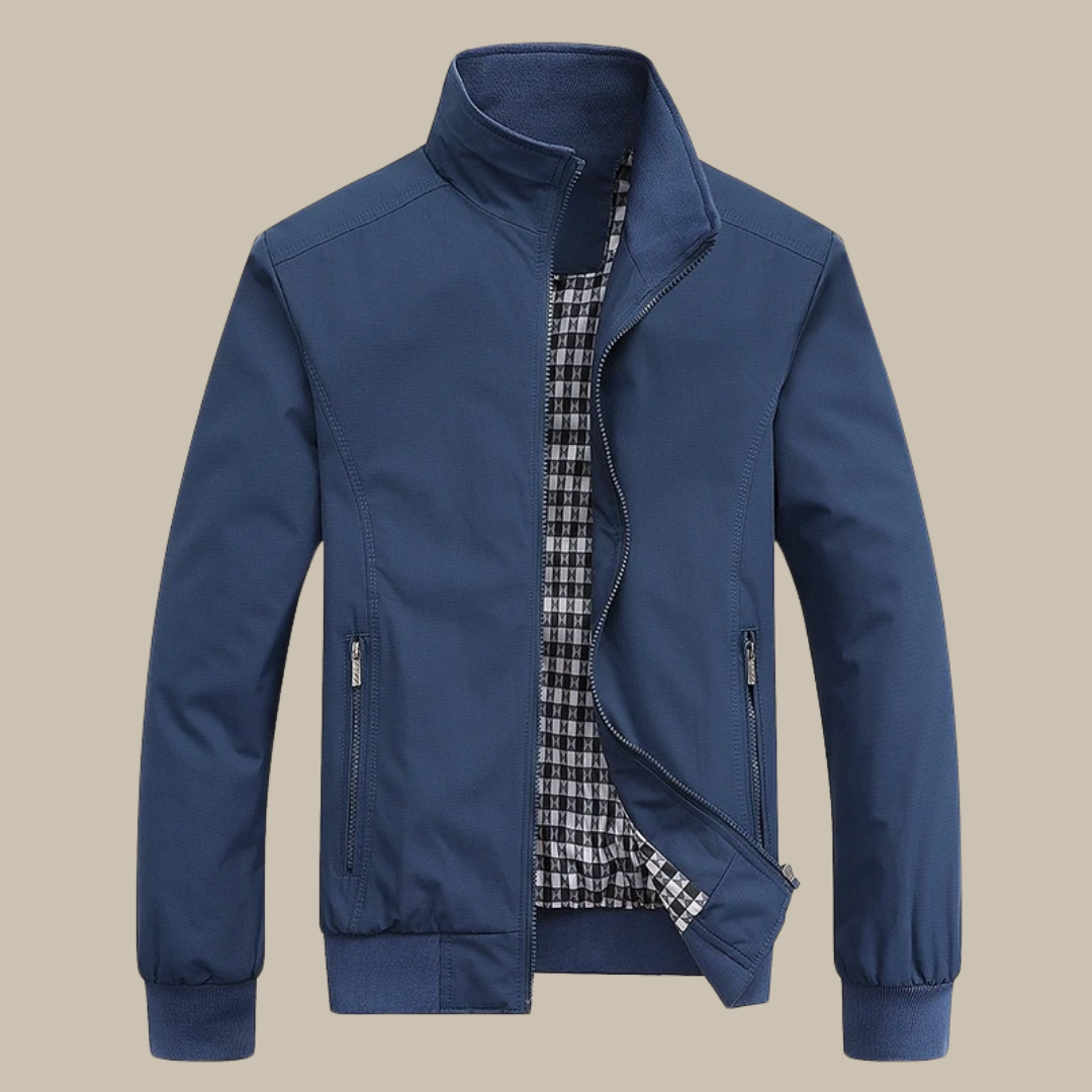 Elian | Veste Homme en Coton Légère Col Montant à Zip et Poches