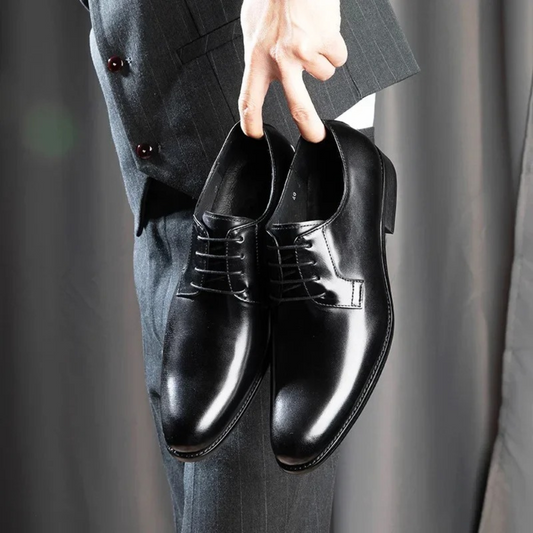 Luca | Chaussures Homme Cuir Oxford Lacets Bout Rond Formelles