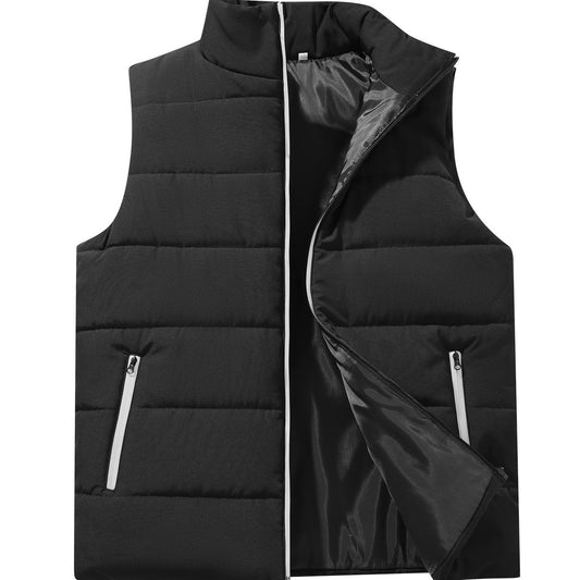 Calvin | Gilet sans Manches Homme Matelassé Col Montant à Zip et Poches