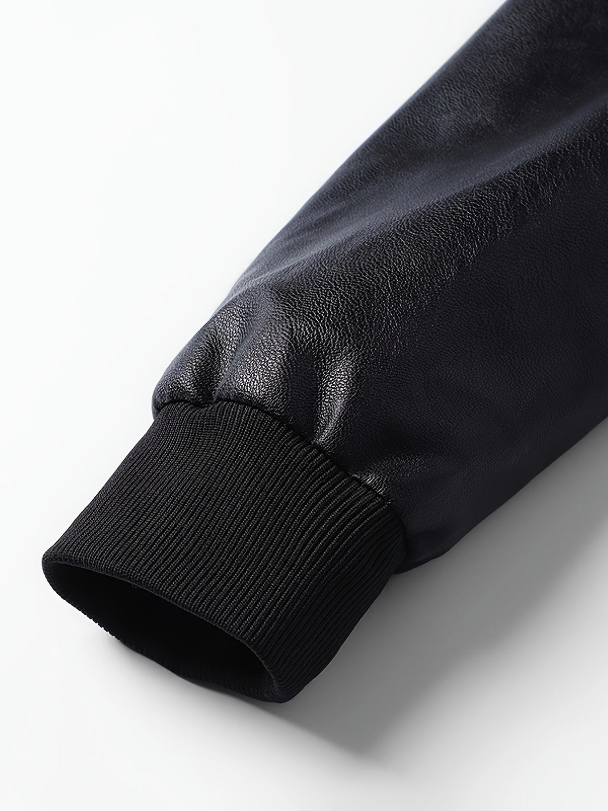 Dalton | Veste Bomber Homme en Simili Cuir Col Rond à Zip et Poches