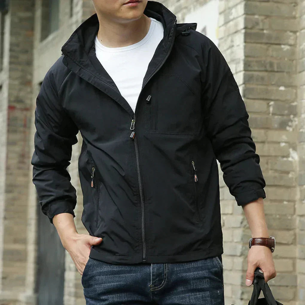 Davy | Veste Coupe-Vent Homme Légère Col Montant à Zip et Poches