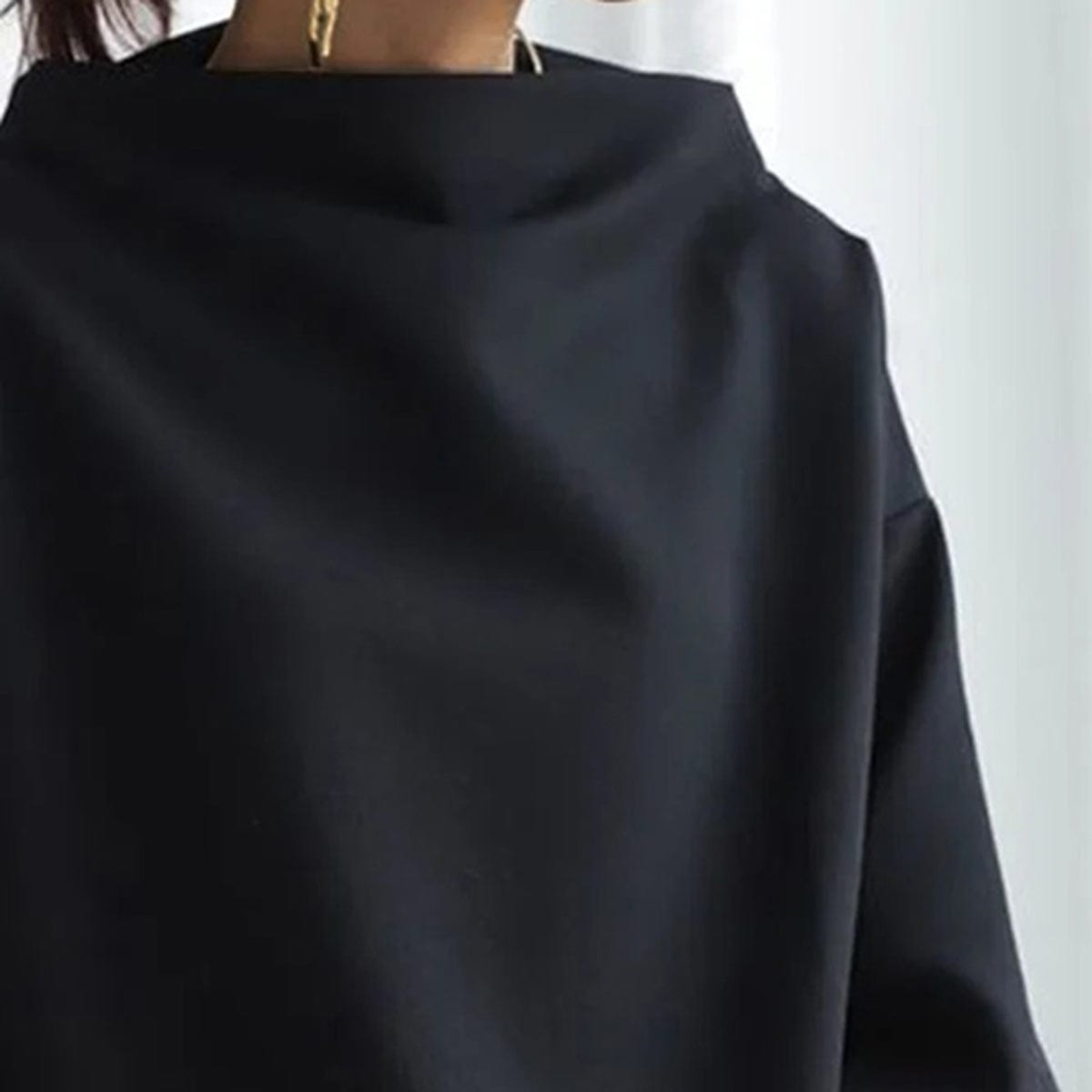 Noémie | Pull Femme Oversize Col Montant Manches Chauve-Souris
